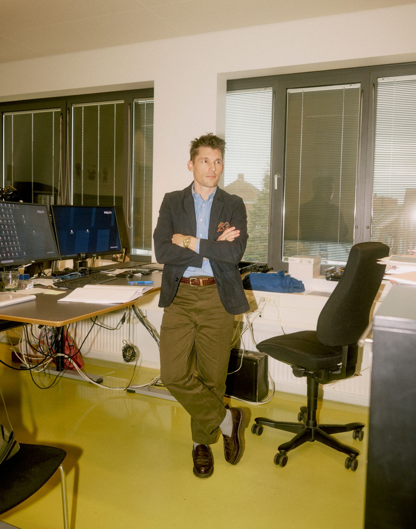 Foto af advokaturchef Frederik Larsen på hans kontor