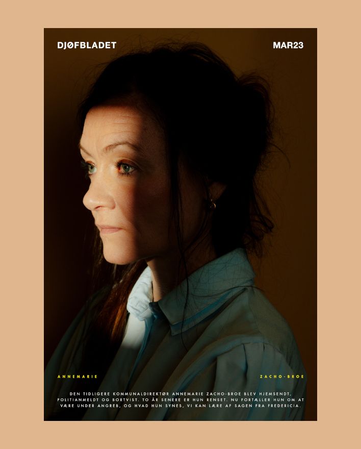 Forsiden af marts-udgaven af Djøfbladet med portrætfoto af tidligere kommunaldirektør Annemarie Zacho-Broe